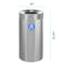 Alpine Industries Trash Can, Stainless Steel Brushed, Stainless Steel/Plastic ALP475-27-R - alternate 4